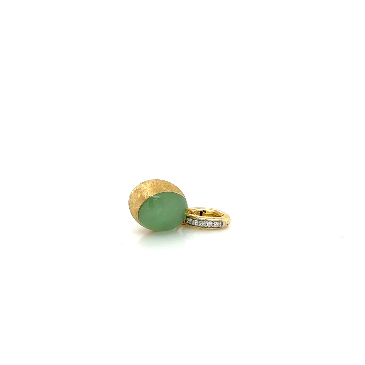 Nanis 18ct Yellow Gold Jadeite and Diamond Boules Pendant