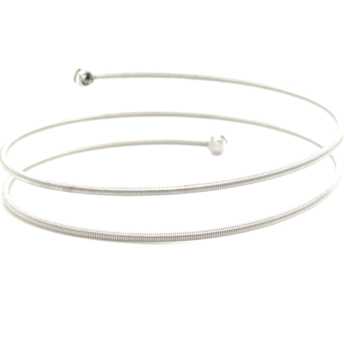 18ct White Gold and Diamond Double Spring Bangle