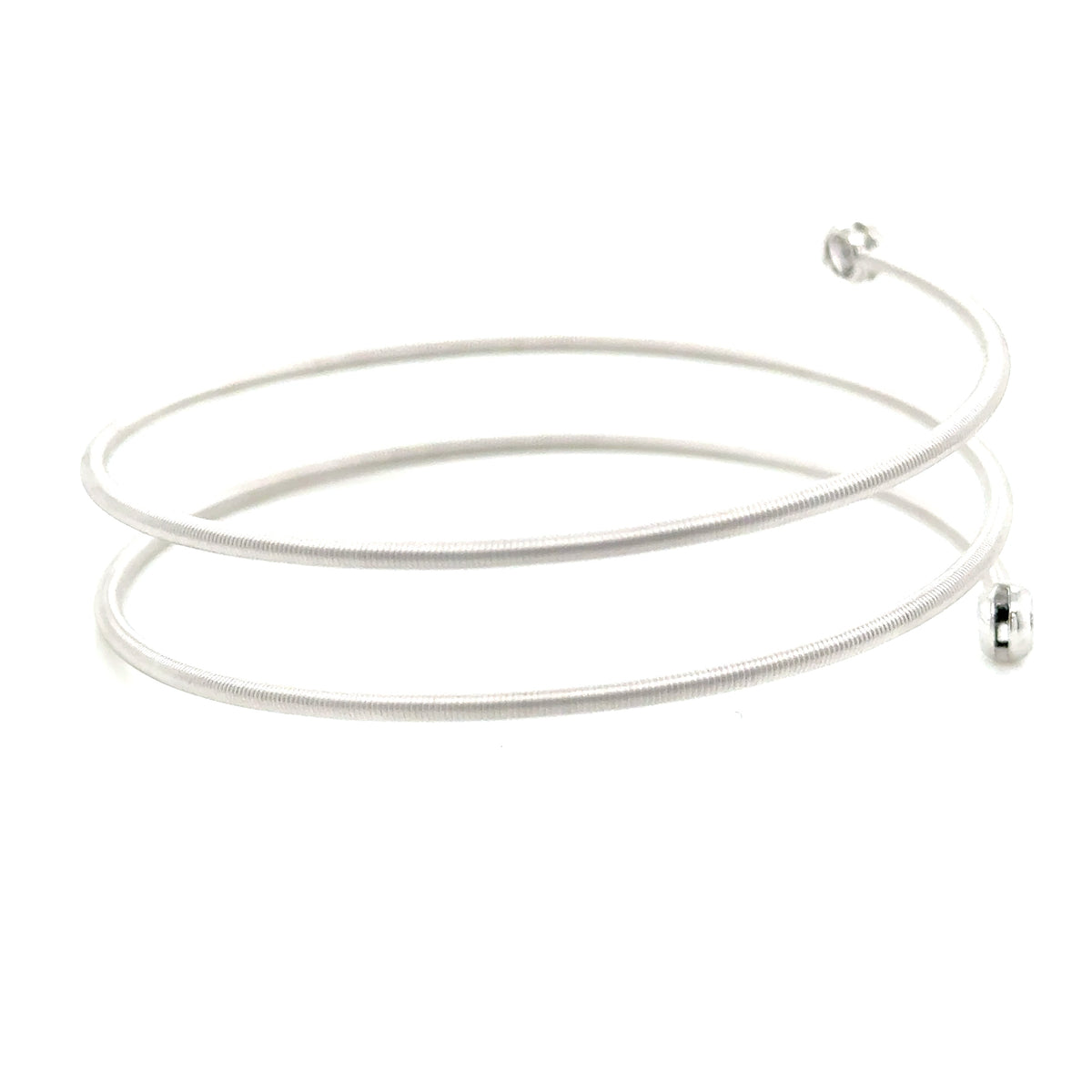 18ct White Gold and Diamond Double Spring Bangle