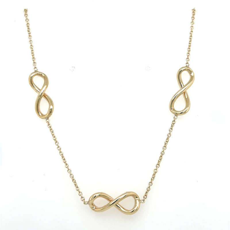 9ct Yellow Gold Infinity Chain 18 inches