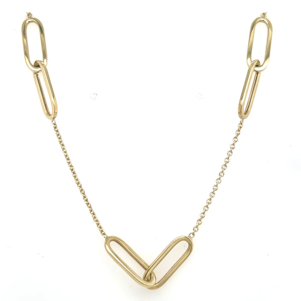 9ct Yellow Gold Open Oval Chain 18 inches