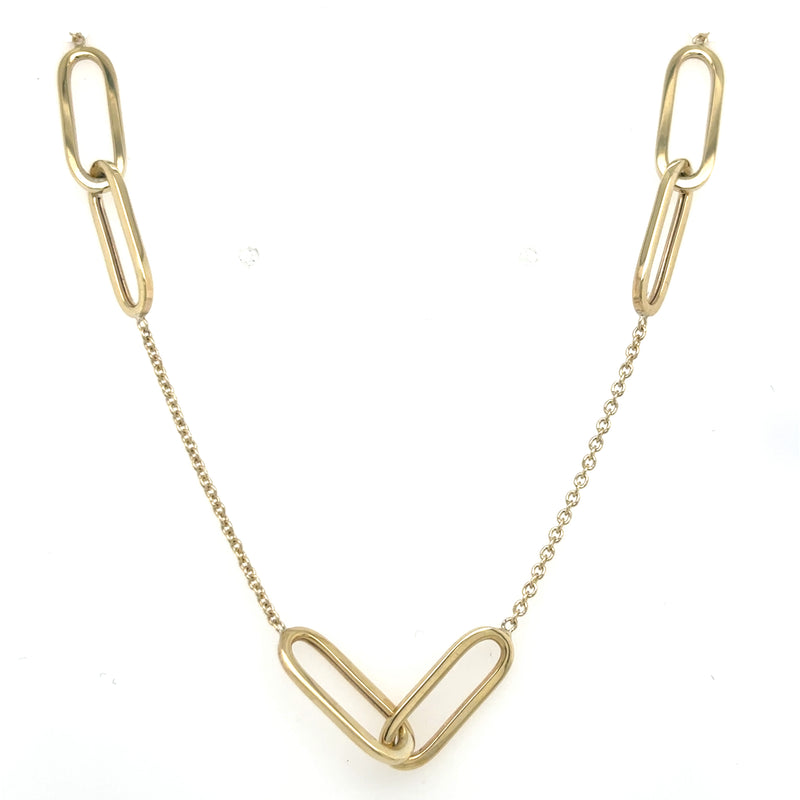 9ct Yellow Gold Open Oval Chain 18 inches