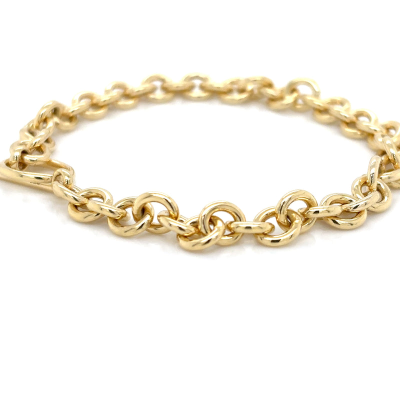 9ct Yellow Gold T Bar Bracelet