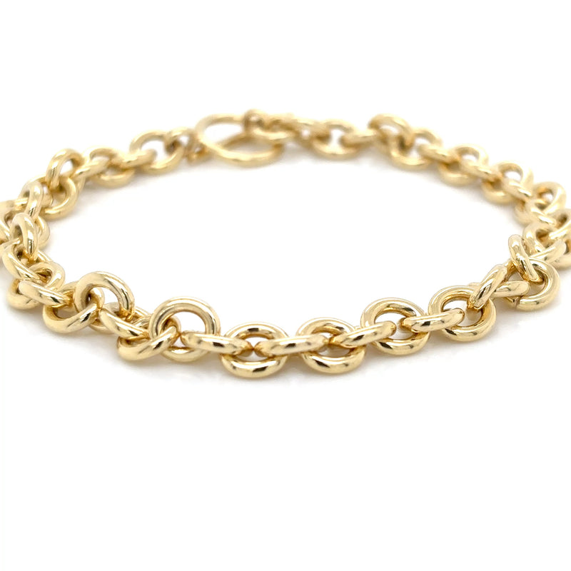 9ct Yellow Gold T Bar Bracelet