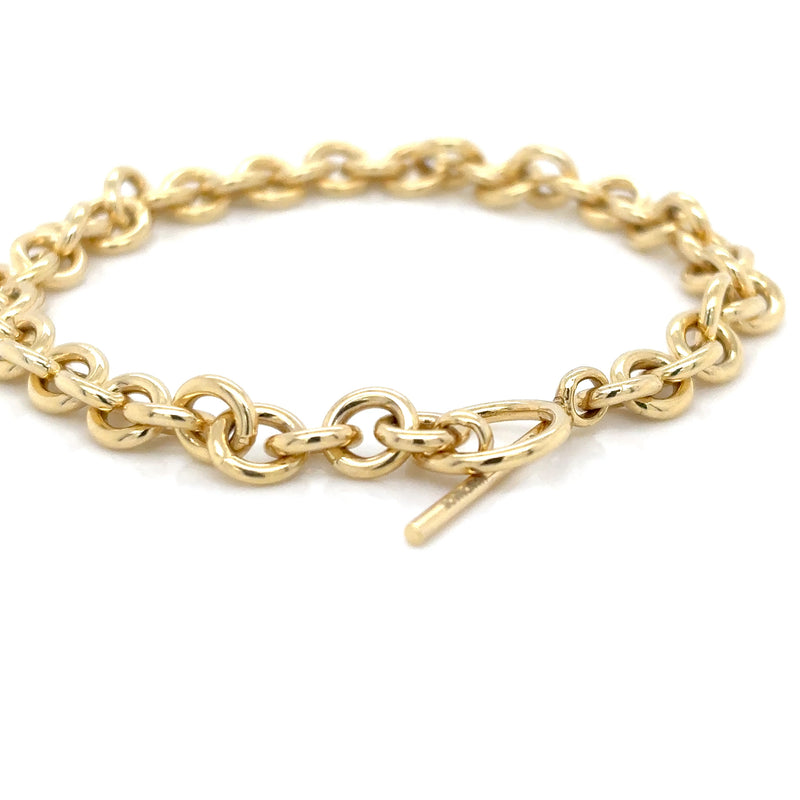 9ct Yellow Gold T Bar Bracelet