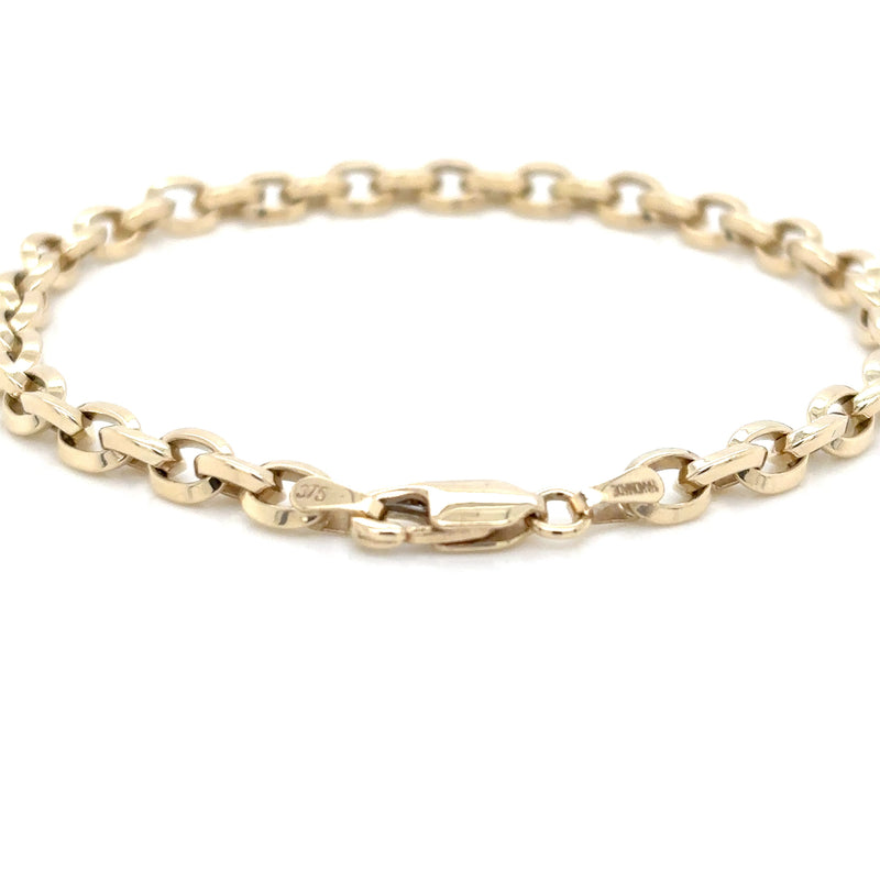9ct Yellow Gold 4.5mm Belcher Bracelet