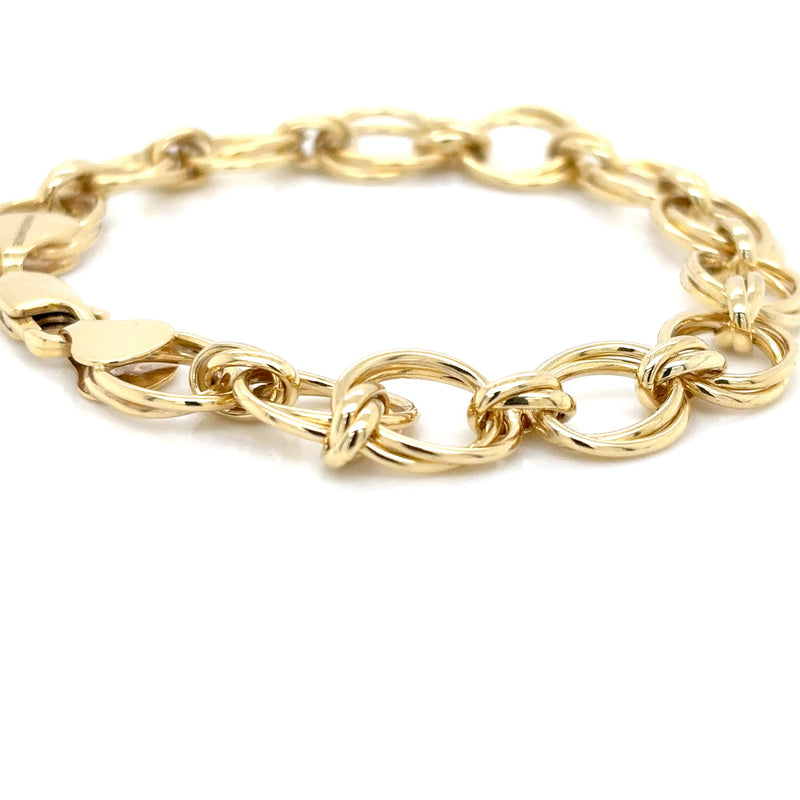 9ct Yellow Gold 10mm Oval Fancy Bracelet