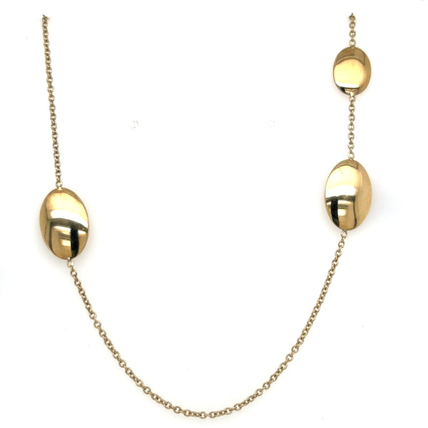 9ct Yellow Gold Flat Disc Chain 18 inches