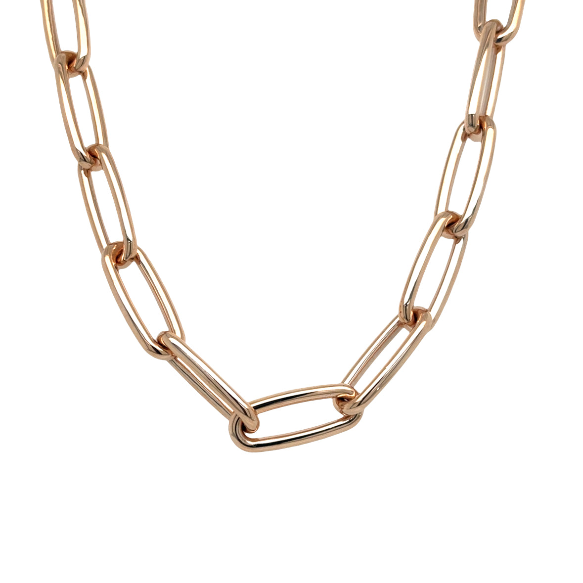18ct Rose Gold Laguna Necklet with Diamond catch