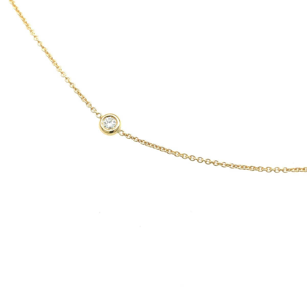 18ct Yellow Gold Bezel Set Diamond Bracelet