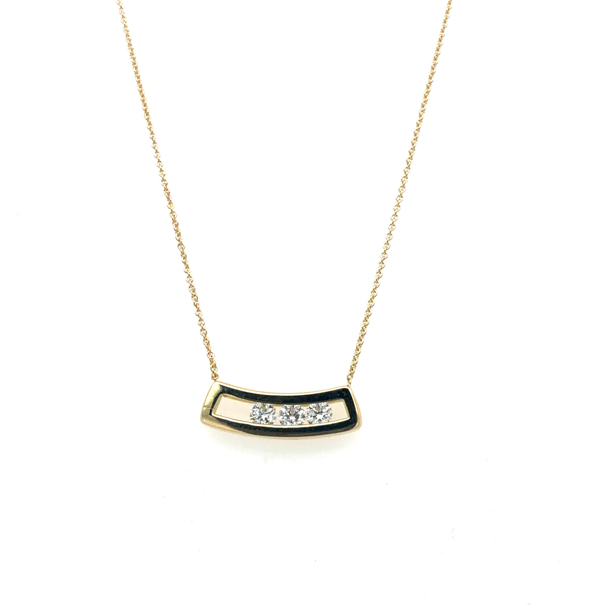 18ct Yellow Gold Rolling Diamond Necklet