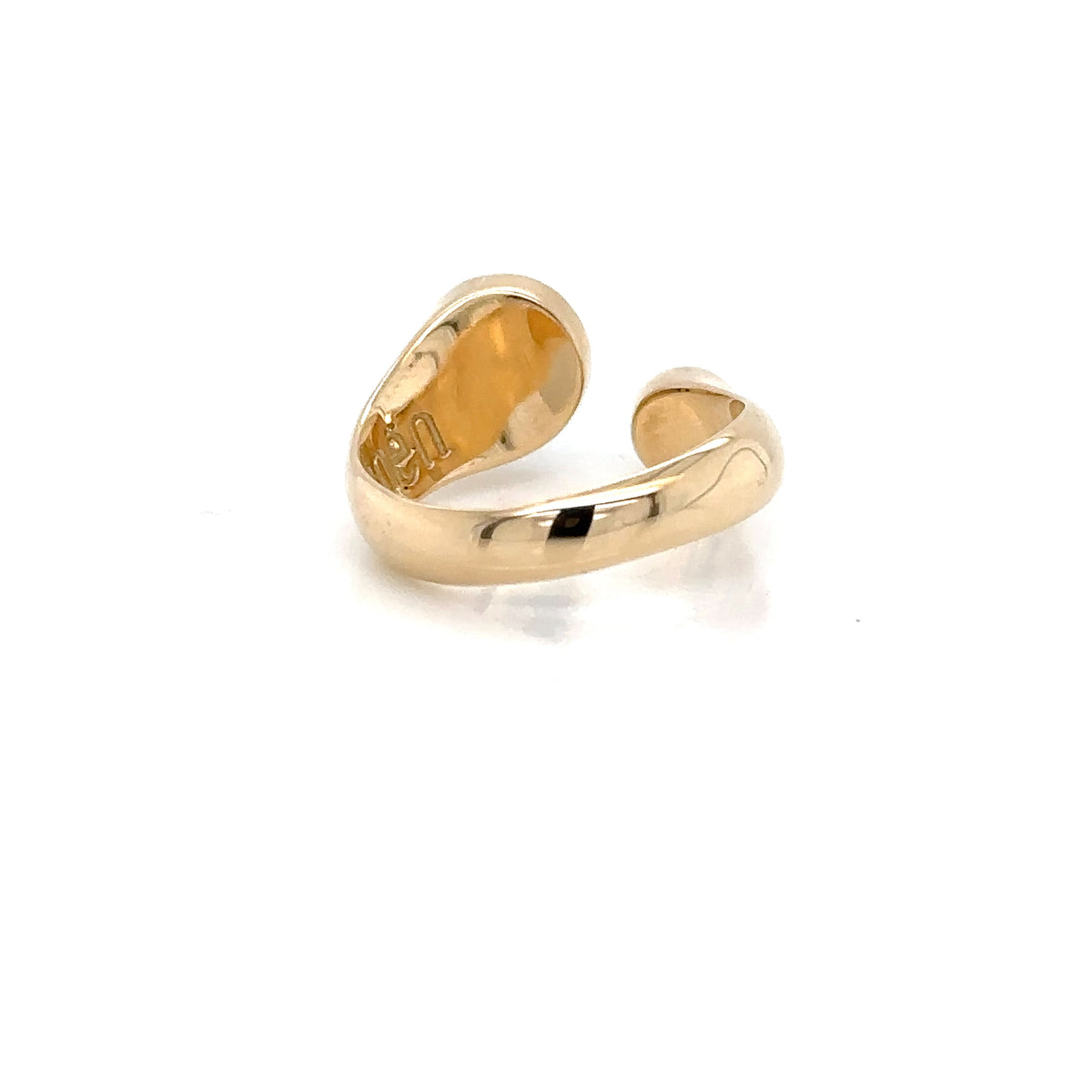 14ct Yellow Gold Green Tourmaline 4mm Peridot 7mm Globe Sphere Ring