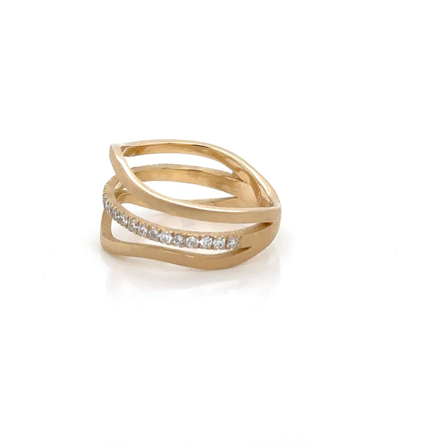 14ct Yellow Gold Cascade Ring