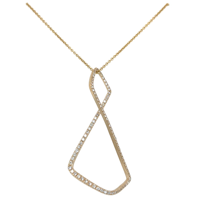 14ct Yellow Gold Cascade Pendant 0.63ct Diamond