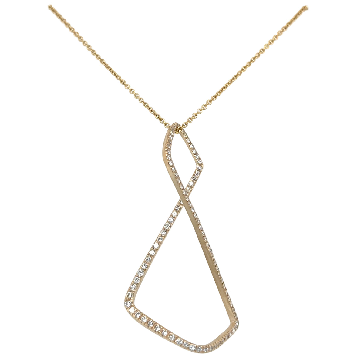 14ct Yellow Gold Cascade Pendant 0.63ct Diamond
