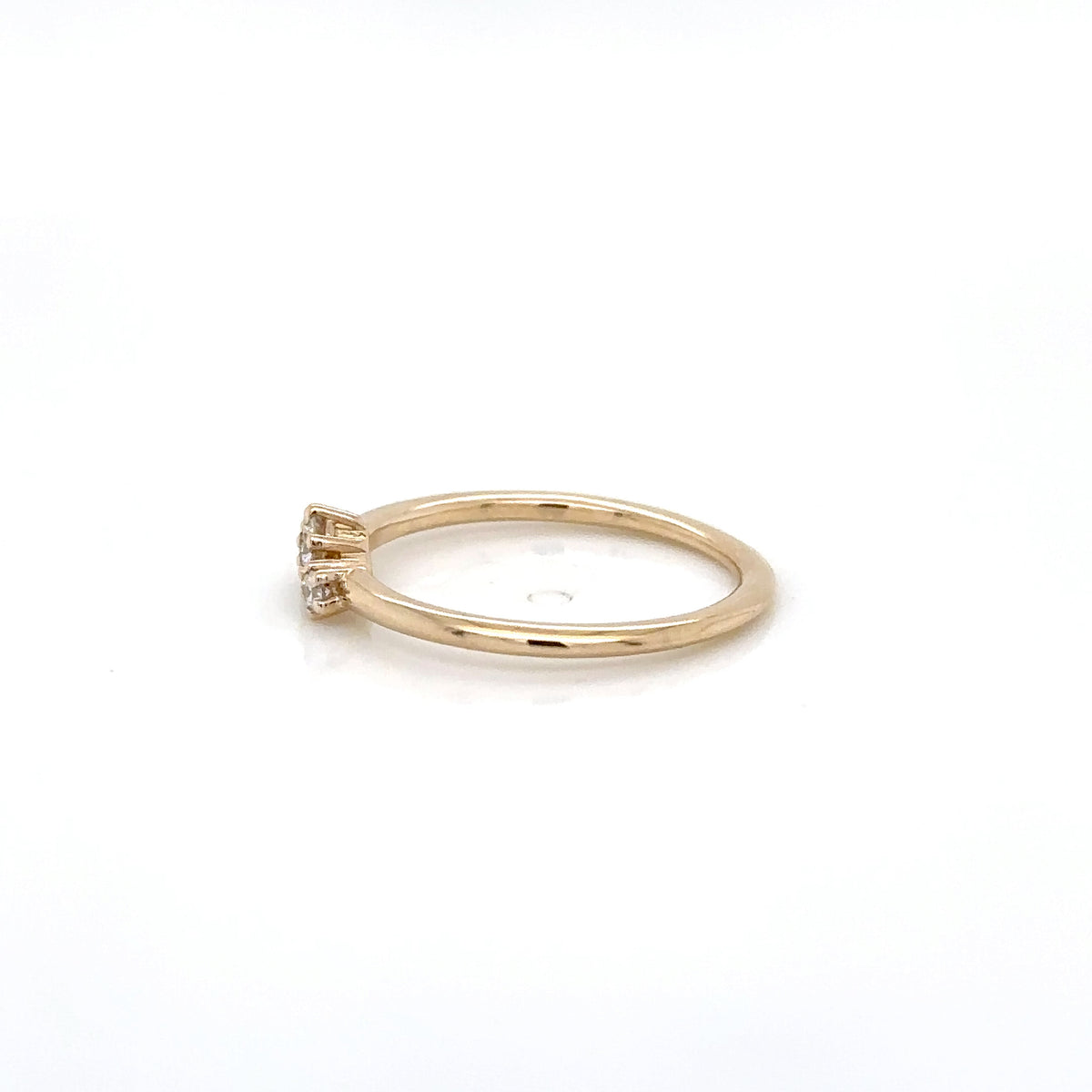 14ct Yellow Gold Sparkle 3 0.12ct Diamond Stone Ring