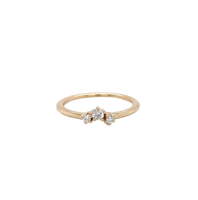 14ct Yellow Gold Sparkle 3 0.12ct Diamond Stone Ring