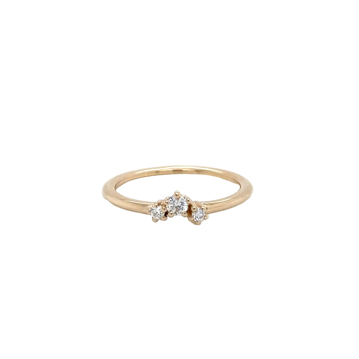 14ct Yellow Gold Sparkle 3 0.12ct Diamond Stone Ring
