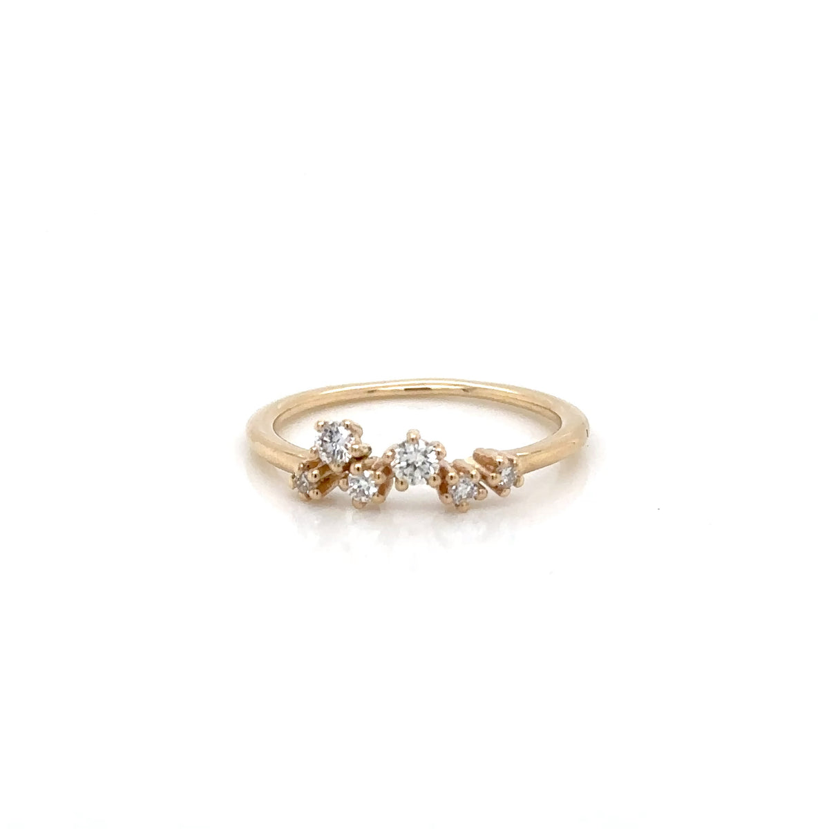 14ct Yellow Gold Sparkle 6 0.20ct Diamond Stone Ring