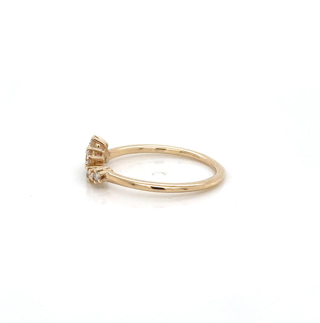 14ct Yellow Gold Sparkle 6 0.20ct Diamond Stone Ring
