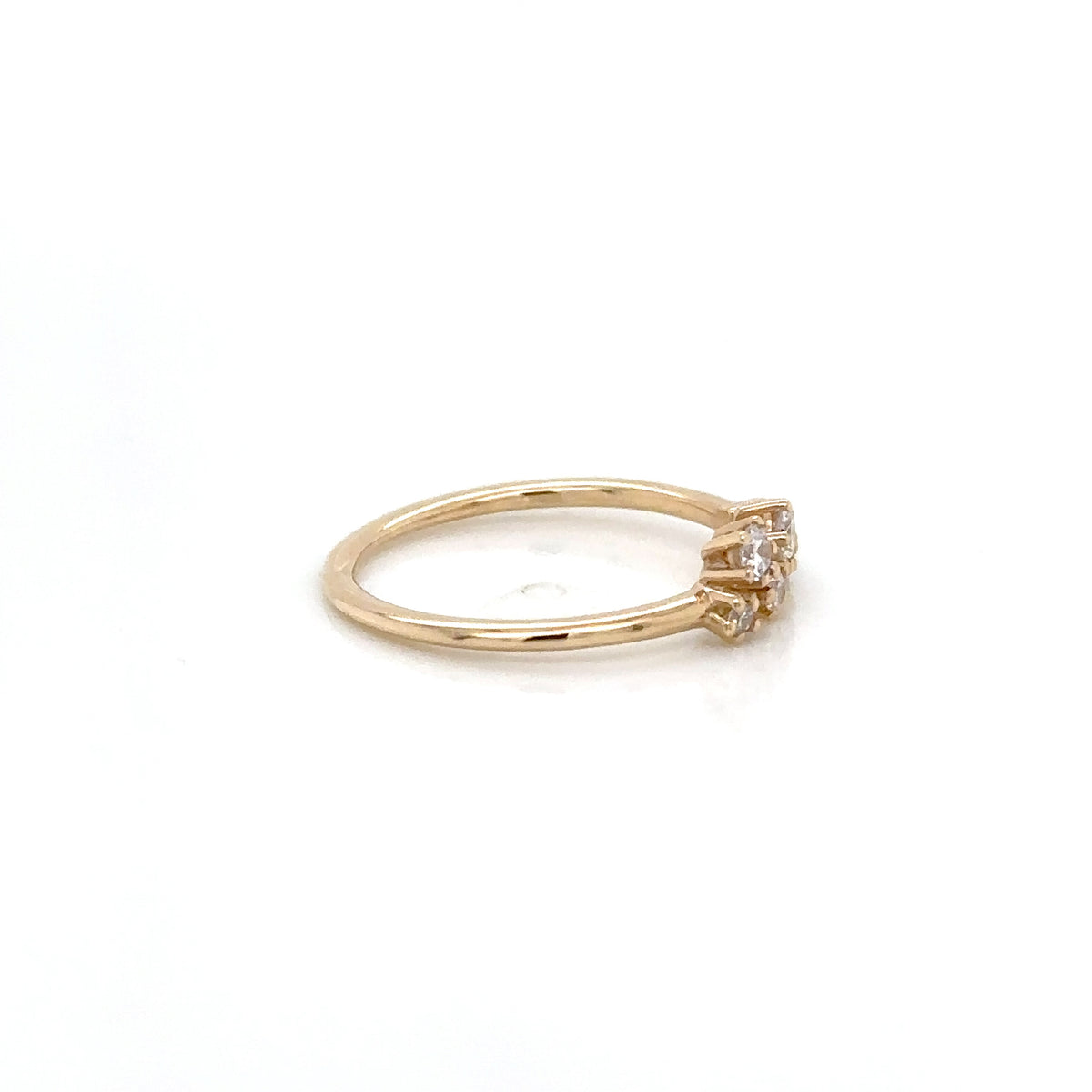 14ct Yellow Gold Sparkle 6 0.20ct Diamond Stone Ring