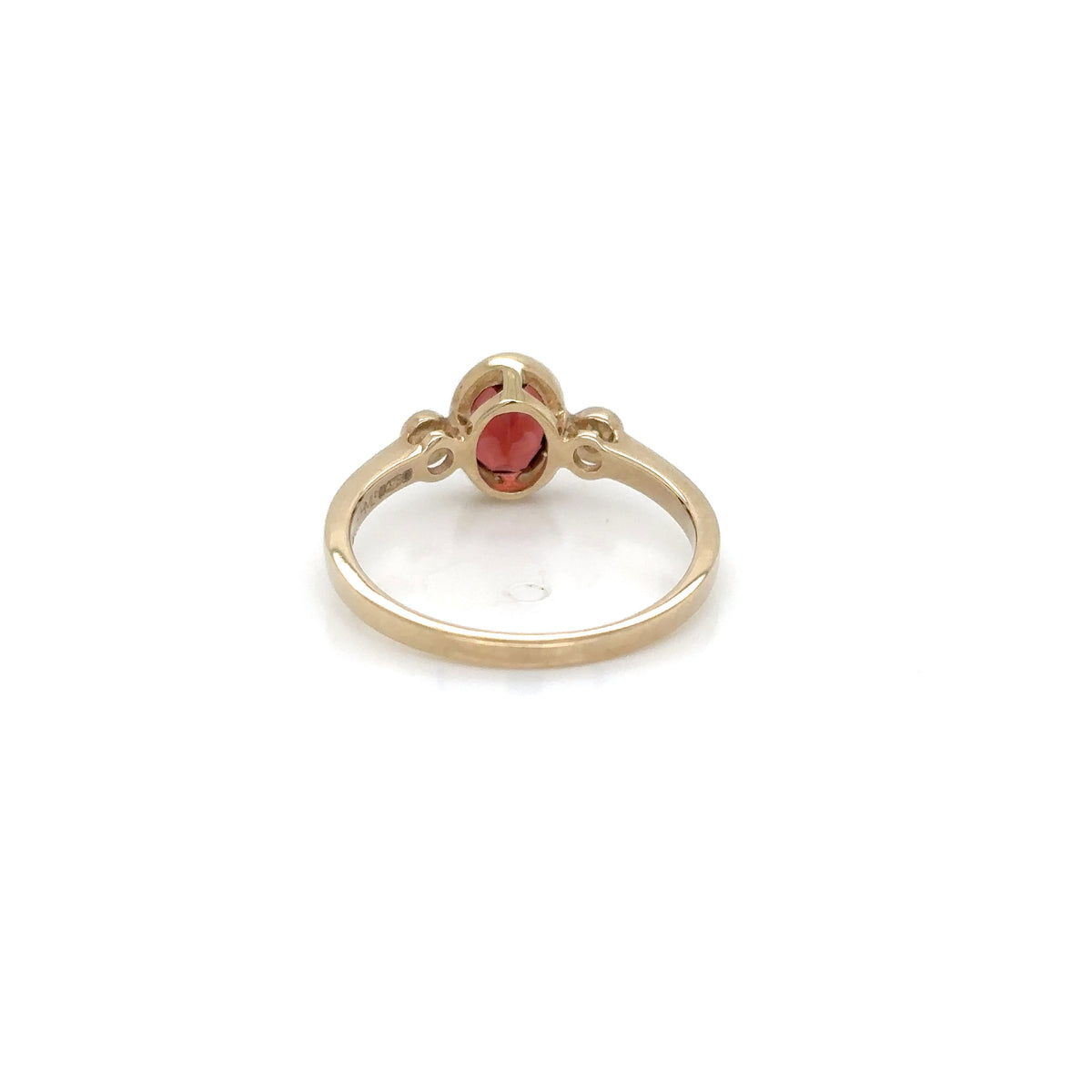 9ct Yellow Gold Garnet and Diamond Ring
