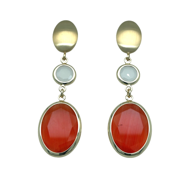 Aquaforte Gold Plated Drop Earrings