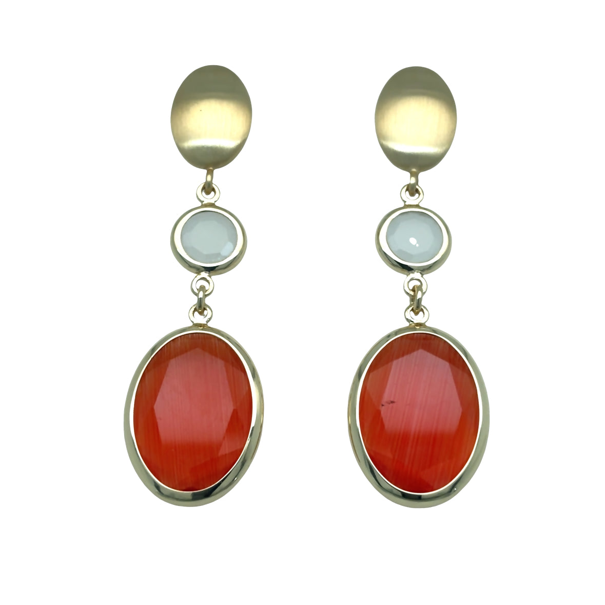 Aquaforte Gold Plated Drop Earrings