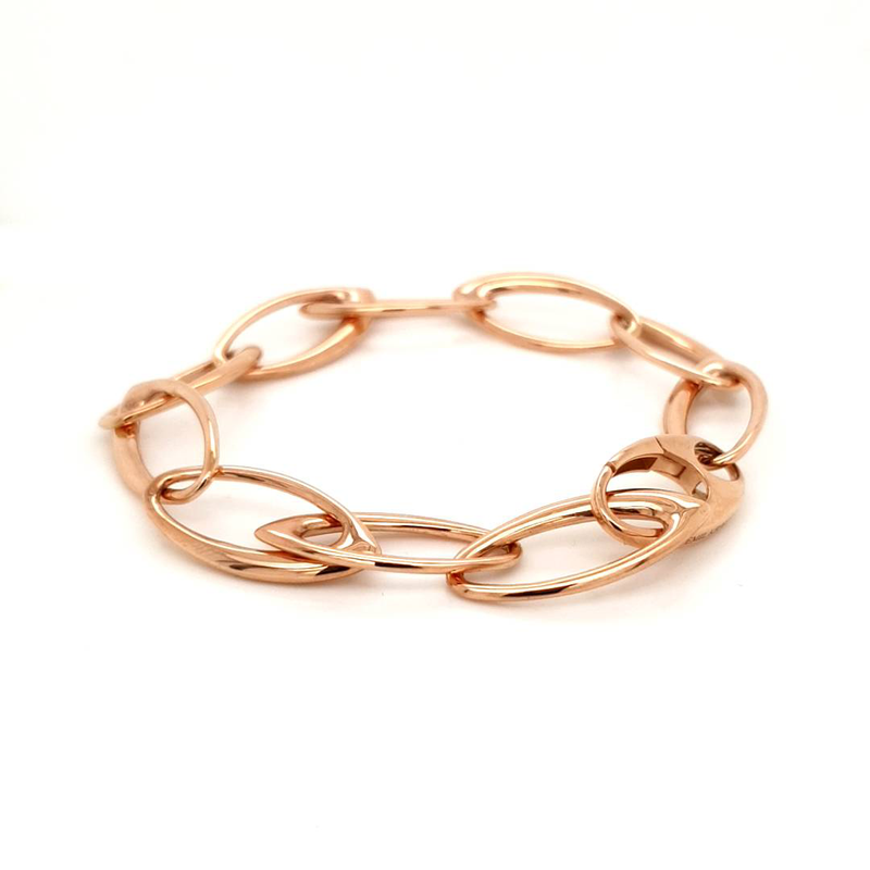 18ct Rose Gold Elipse 12mm Bracelet