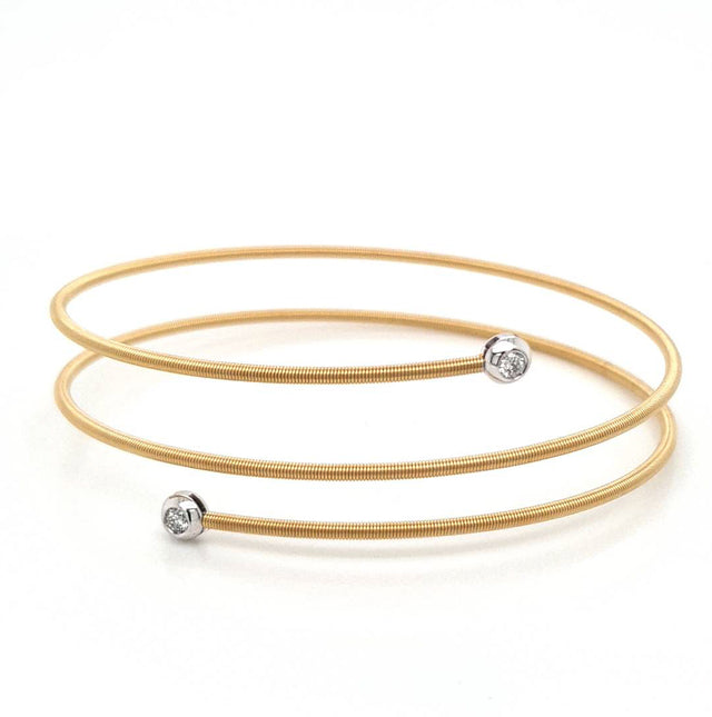 18ct Yellow Gold Flex Diamond Bangle