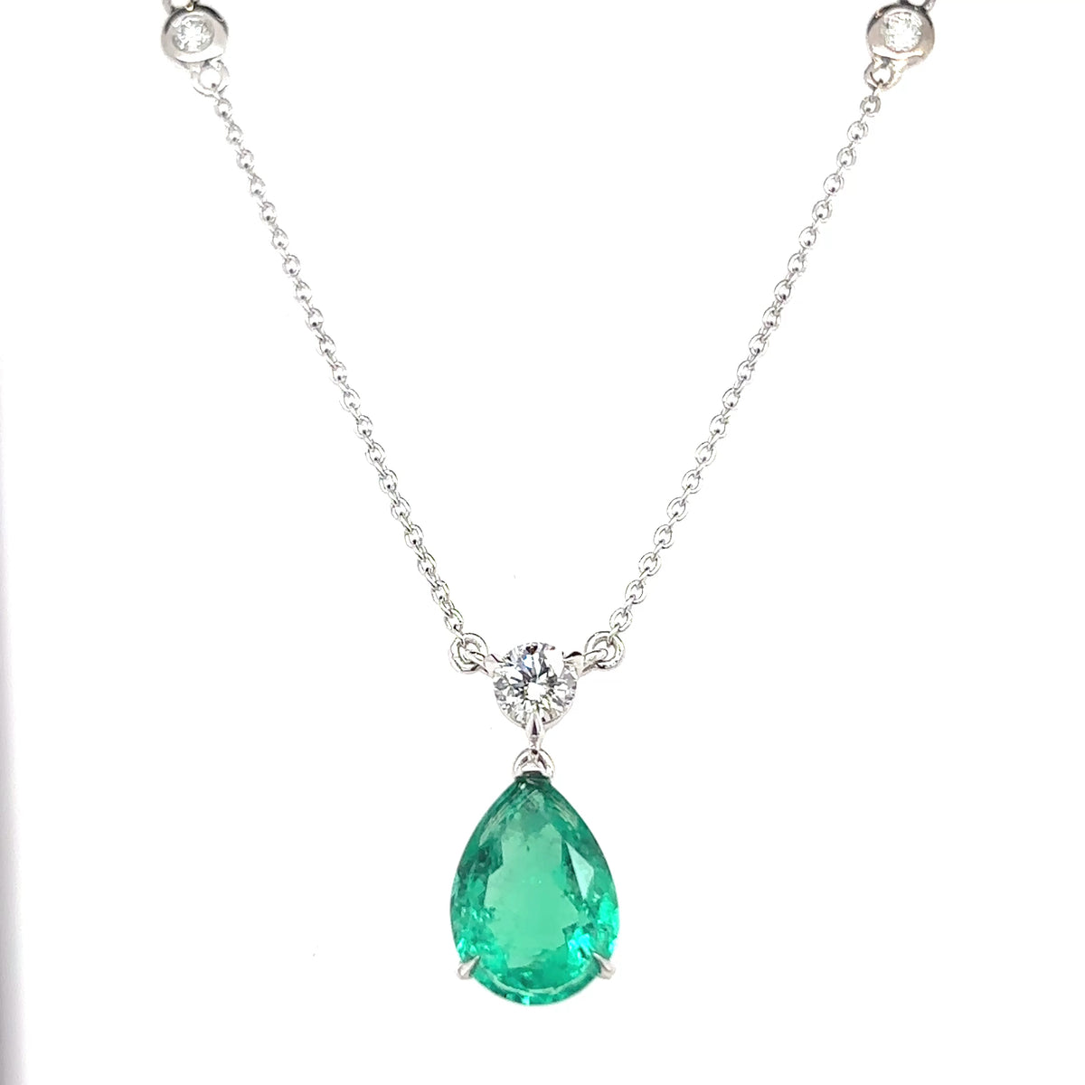 ESL Handmade Emerald and Diamond Pendant