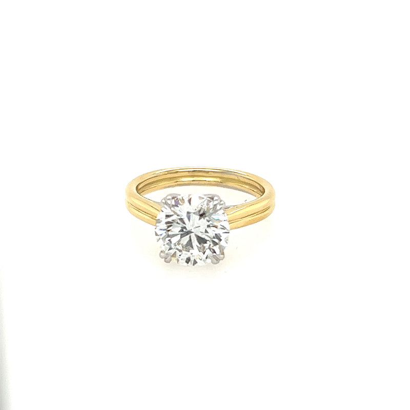3ct LG Diamond Set in 18ct Yellow and White  Gold 4 Claw Mount