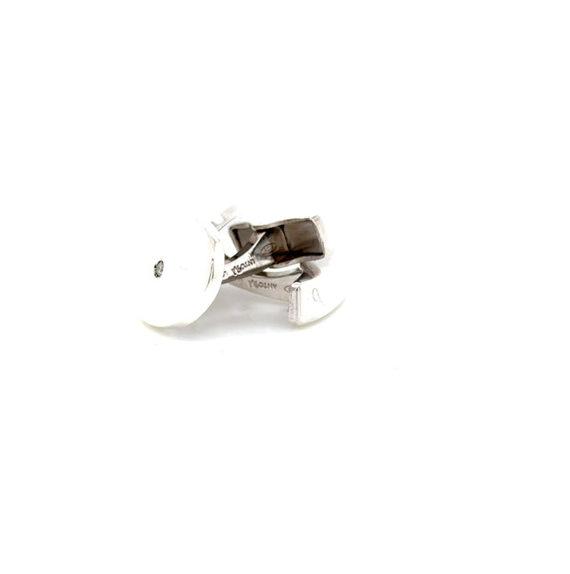 Sterling Silver & diamond cufflinks