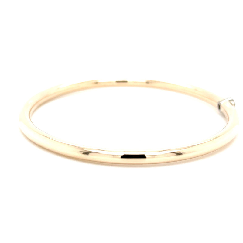 9ct Gold Single Diamond Bangle 25 grm