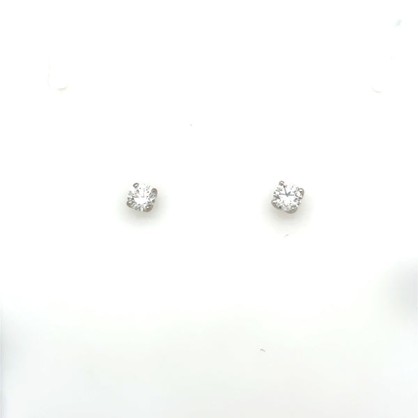 18ct White Gold Natural Diamond Stud Earrings 0.90ct Total