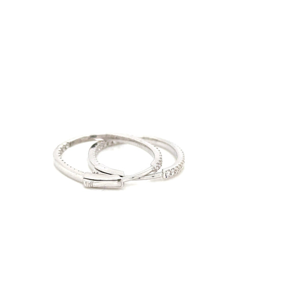 18ct white gold Diamond hoop earrings