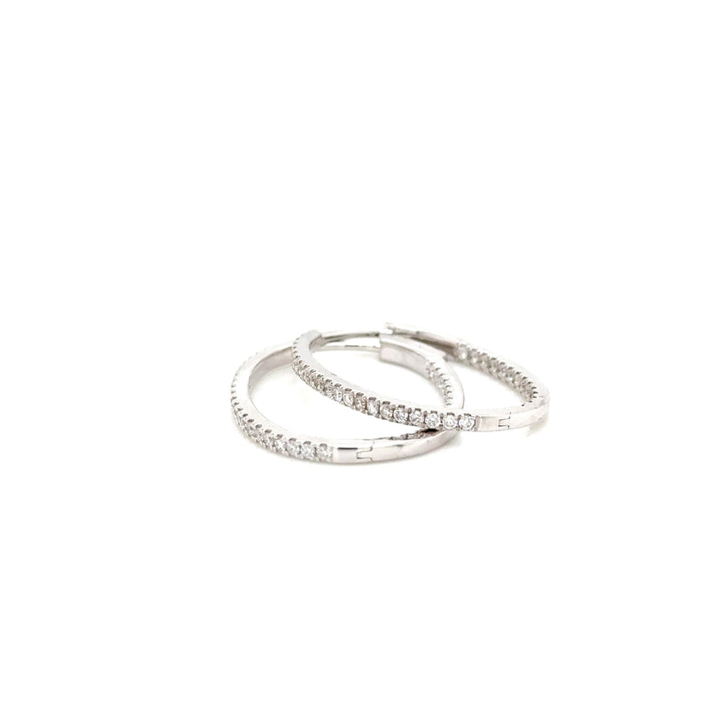 18ct white gold Diamond hoop earrings