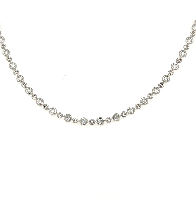 White gold Yard of Diamonds chain
