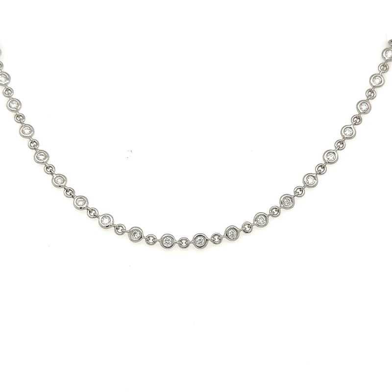 White gold Yard of Diamonds chain