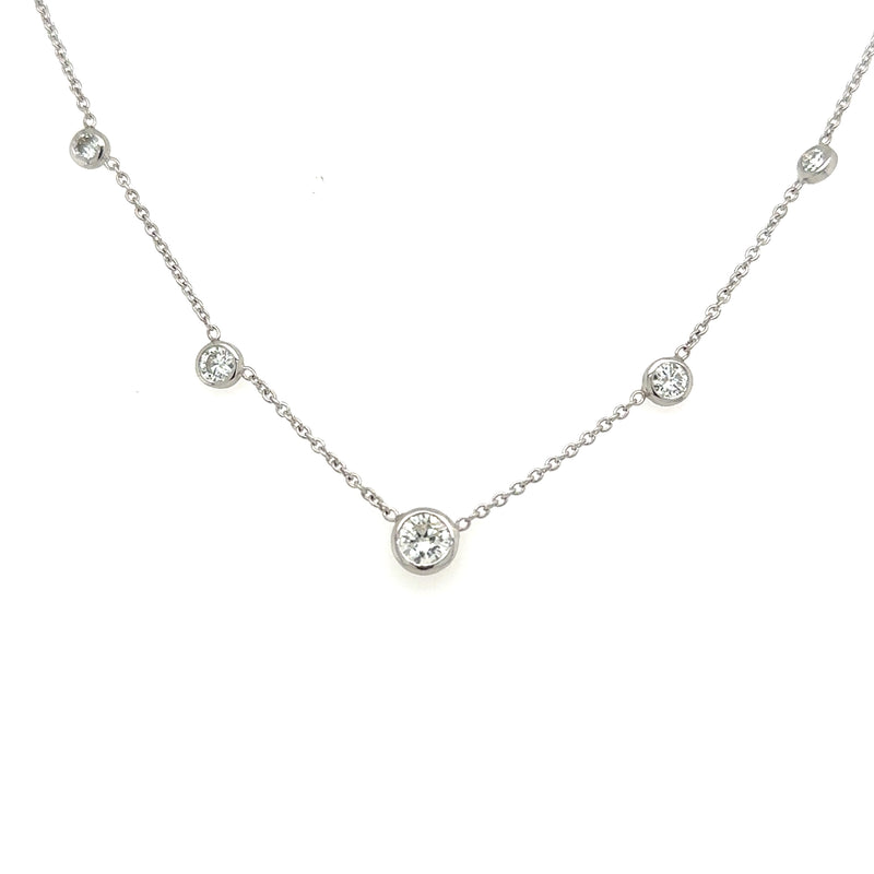 White gold Yard of Diamond necklet