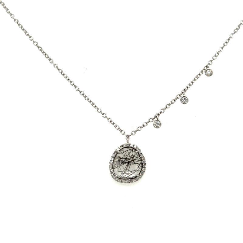 14ct White Gold Diamond Necklet