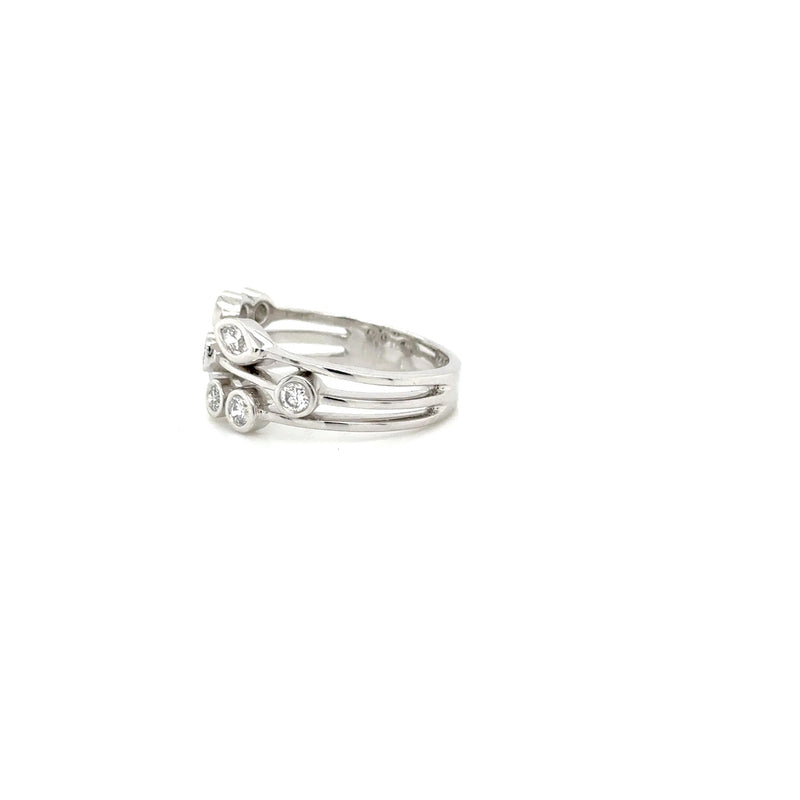 White Gold Diamond Bubble Ring