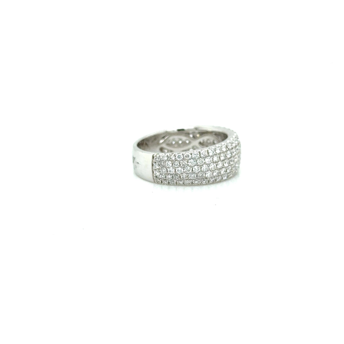White Gold multi row Diamond Ring