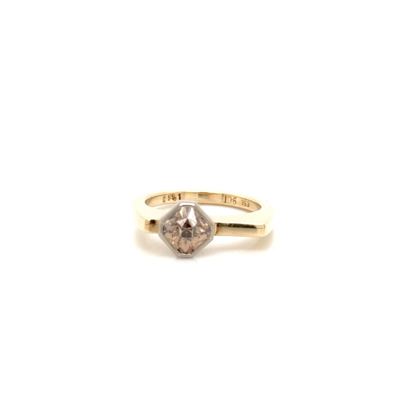 9ct Yellow Gold Cognac Dia  Ring