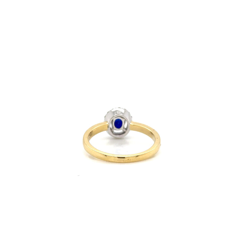 18ct Yellow Gold Sapphire Diamond Ring