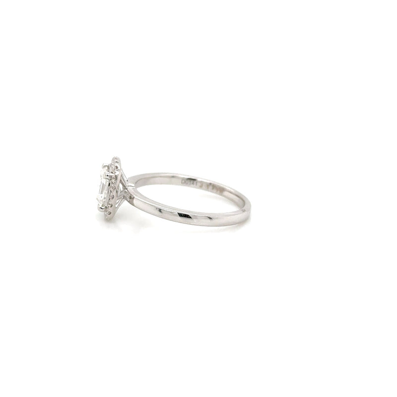 18ct White Gold Cushion Diamond Ring