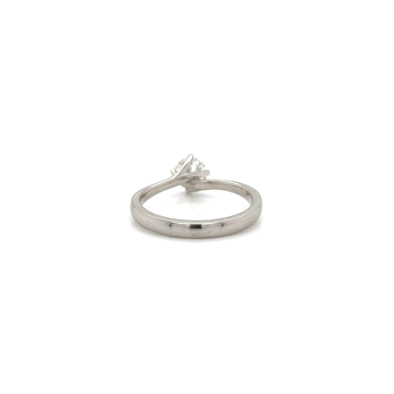 Platinum Twist Natural Diamond Solitaire Ring 0.70ct