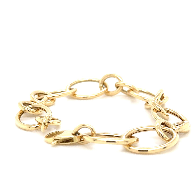 Yellow Gold Oval Bracelet