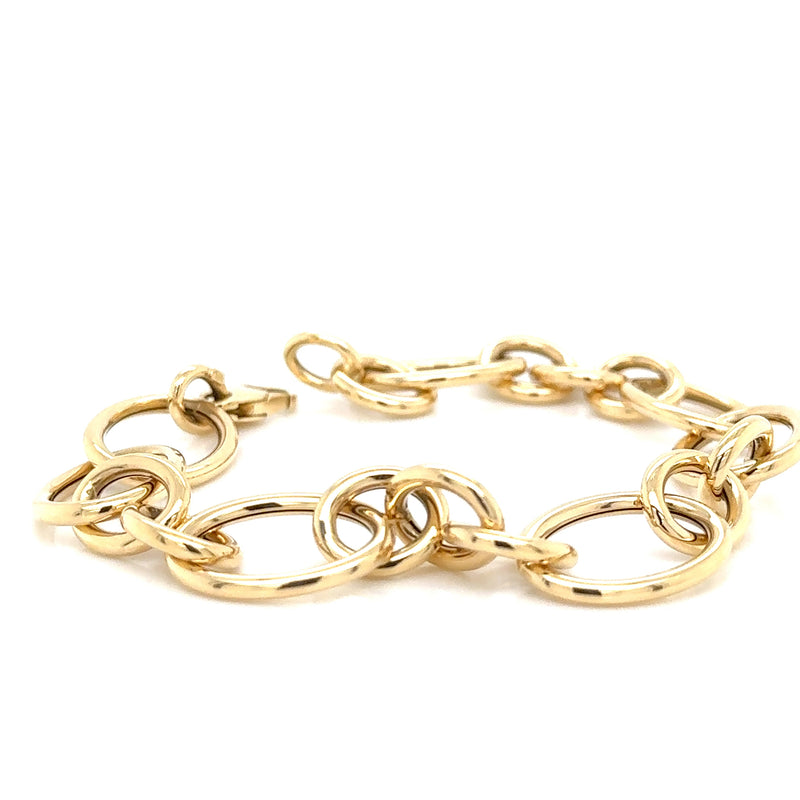 Yellow Gold Oval Bracelet