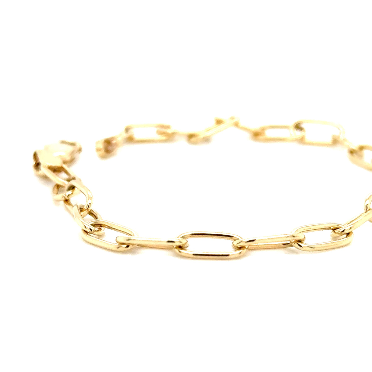 9ct Yellow Gold Paper Link Bracelet 7.5 inch